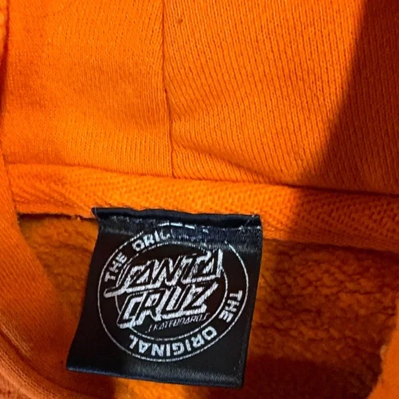 Santa Cruz Skateboards Bright Orange Hoodie large - Picture 2 of 3